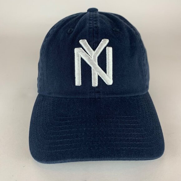 New York Black Yankees MLB Navy Blue American Needle Strapback Hat - Picture 2 of 5